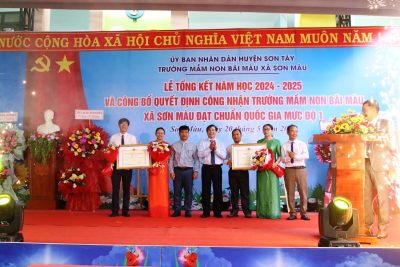 Trường Mầm non Bãi Màu xã Sơn Màu: Công bố Quyết định công nhận trường đạt chuẩn Quốc gia và Tổng kết năm học 2024 – 2025